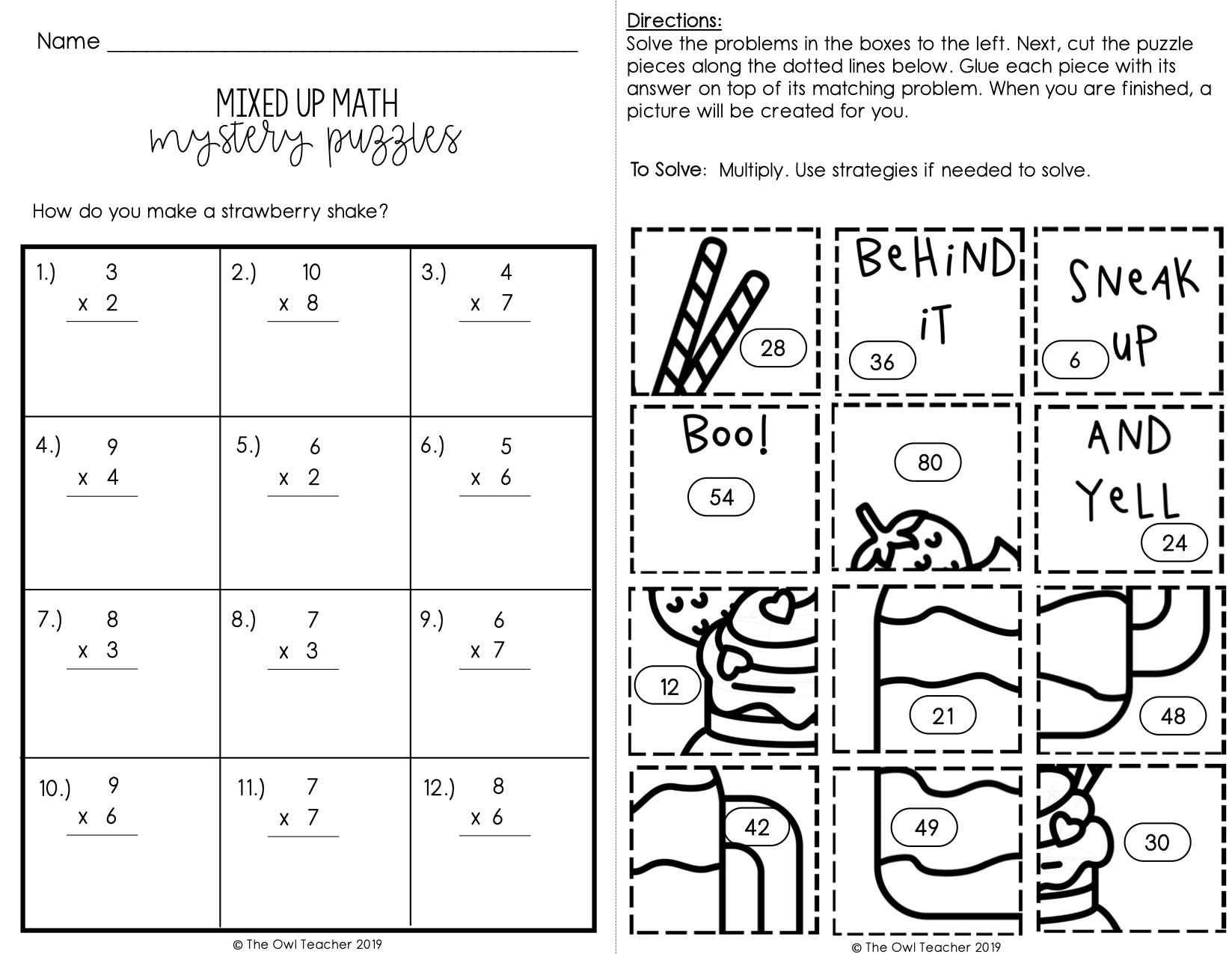 Multiplication Fact Fluency Mixed Up Puzzle Printable Digital Google The Owl Teacher Mixed Times Table Activity Multiplication Facts Bingo Game Made By Teachers