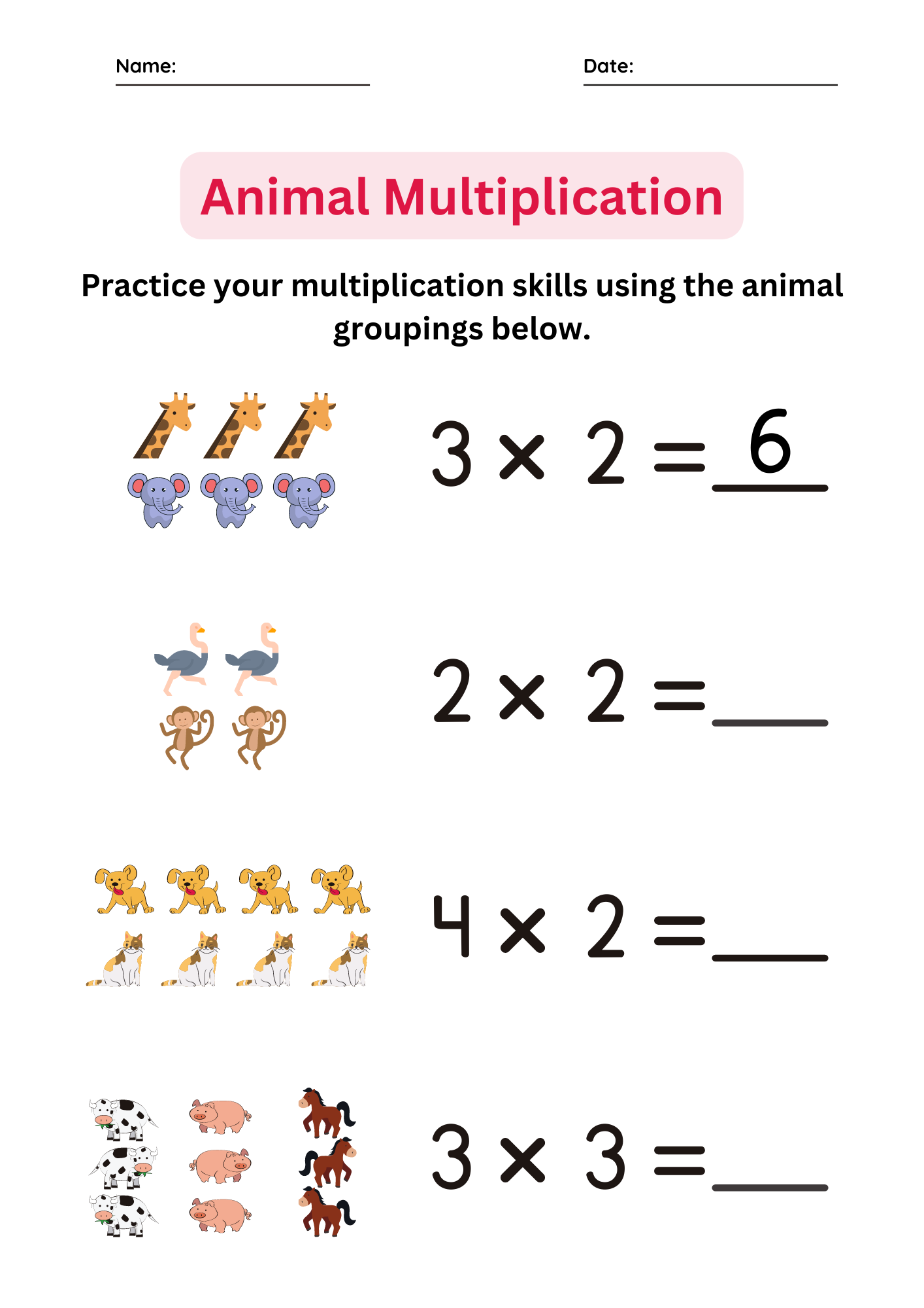 40 Printable Multiplication Worksheets Single Digit 1 12 100 Fill In The Blank Questions Answers Etsy