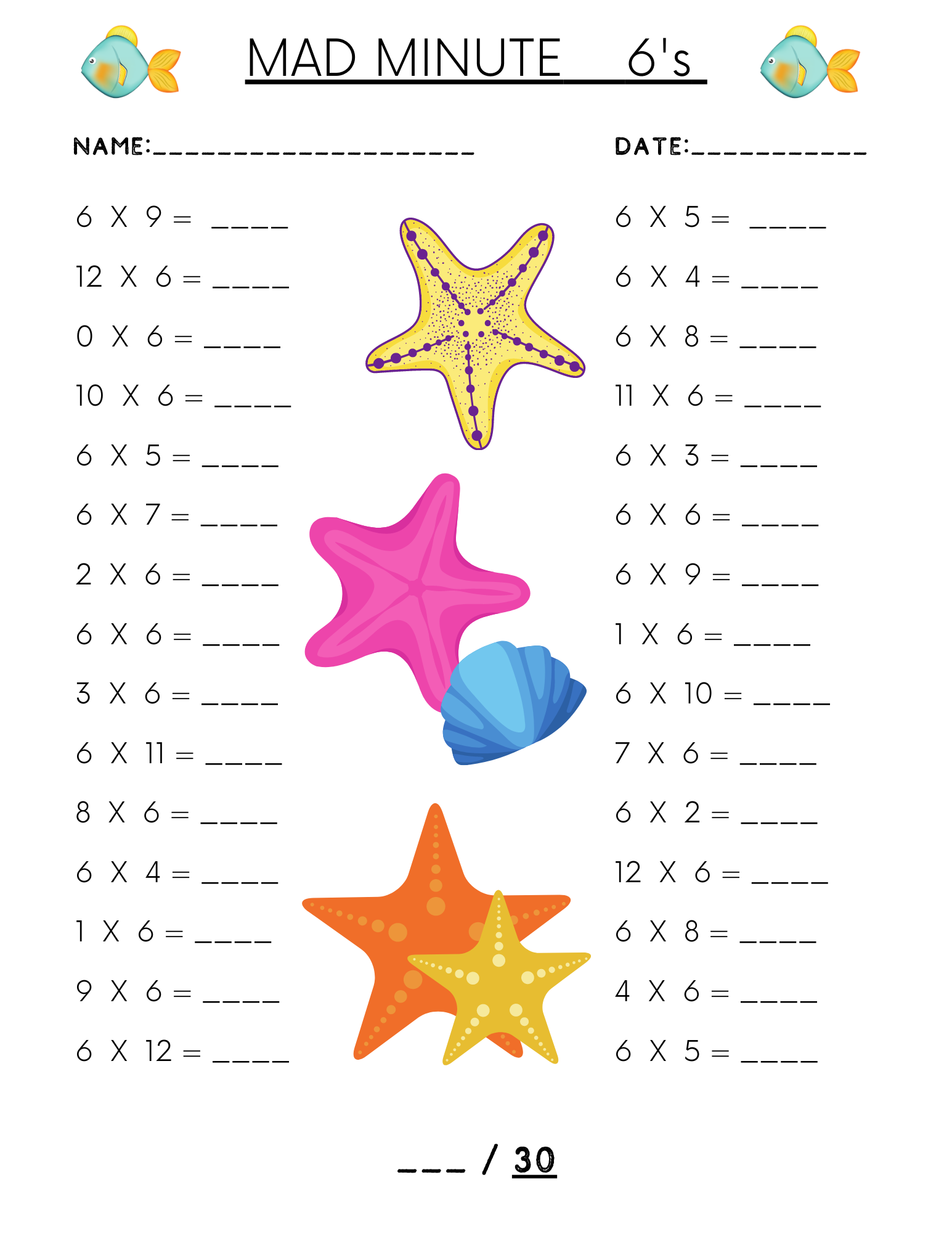 Multiplication Mad Minutes Under The Sea Worksheets Library Multiplication Mad Minutes Under The Sea Worksheets Library