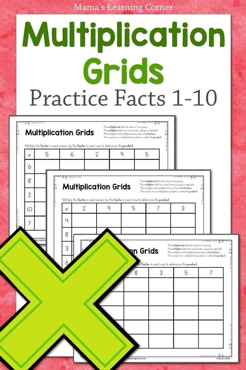 Multiplication Practice Grids For 3rd Grade Math Mamas Learning Corner
