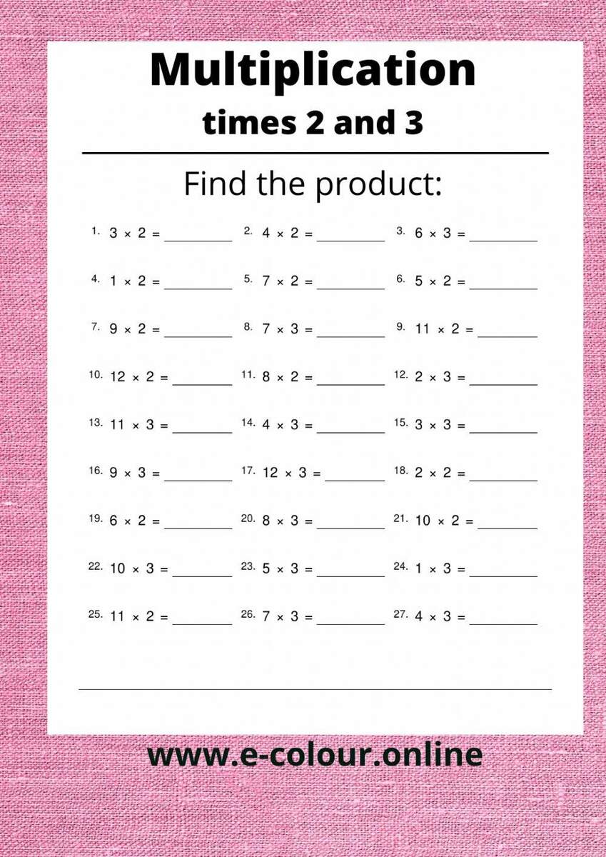 Multiplication Times 2 And 3 Worksheet Worksheets Library Free 2 Digit By 3 Digit Multiplication Worksheets Teach Prints
