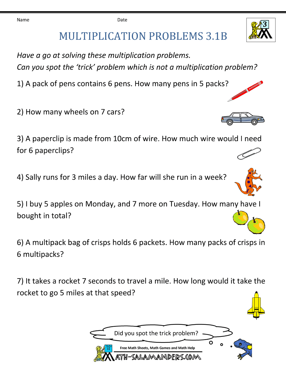 Multiplication Word Problem Worksheets 3rd Grade Worksheets Library