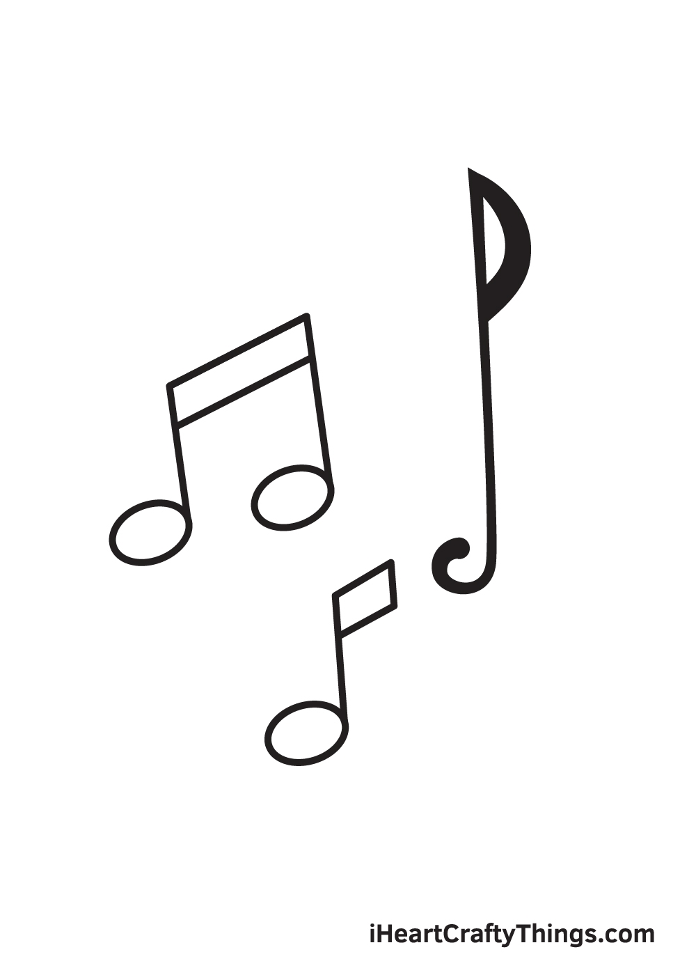 Music Notes Drawing How To Draw Music Notes Step By Step