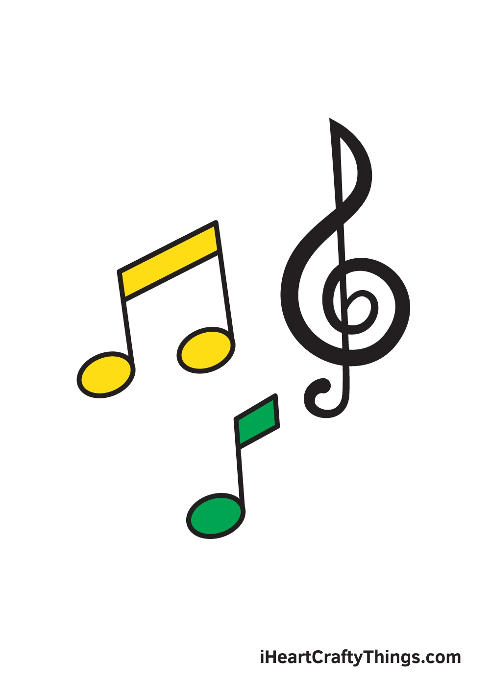 Music Notes Drawing How To Draw Music Notes Step By Step
