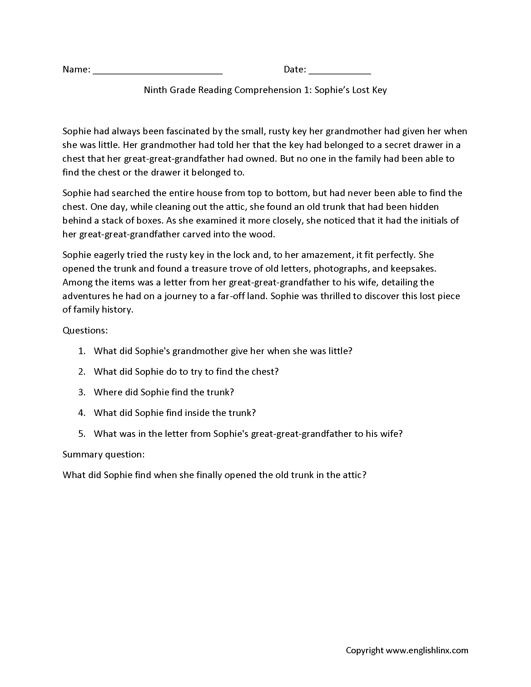 Chess Nonfiction Reading Activity