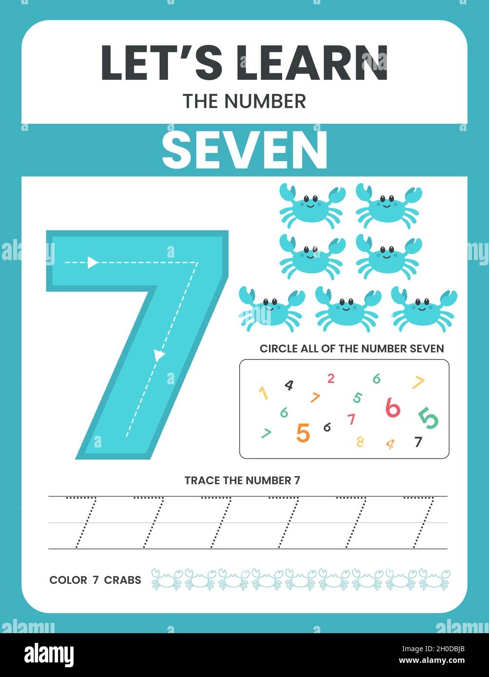 Number 7 Worksheet Is A Vector Illustration For A Mathematic Subject In Kindergarten Preschool Or First Grade Students The Children Writing Book Stock Vector Image Art Alamy Number 7 Worksheet Is A Vector Illustration For A Mathematic Subject In Kindergarten Preschool Or First Grade Students The Children Writing Book Stock Vector Image Art Alamy