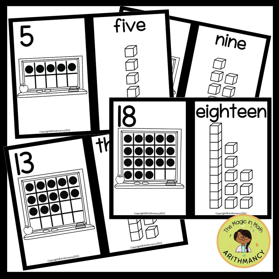 Teen Numbers Matching Math Center Practice Cards For Kindergarten Classful