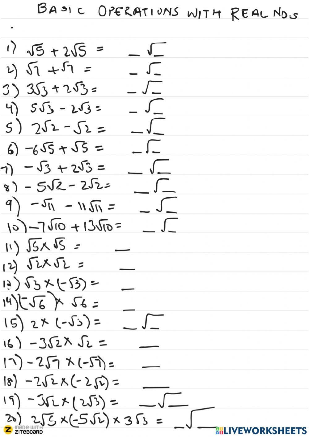 Number System Online Pdf Activity Worksheets Library