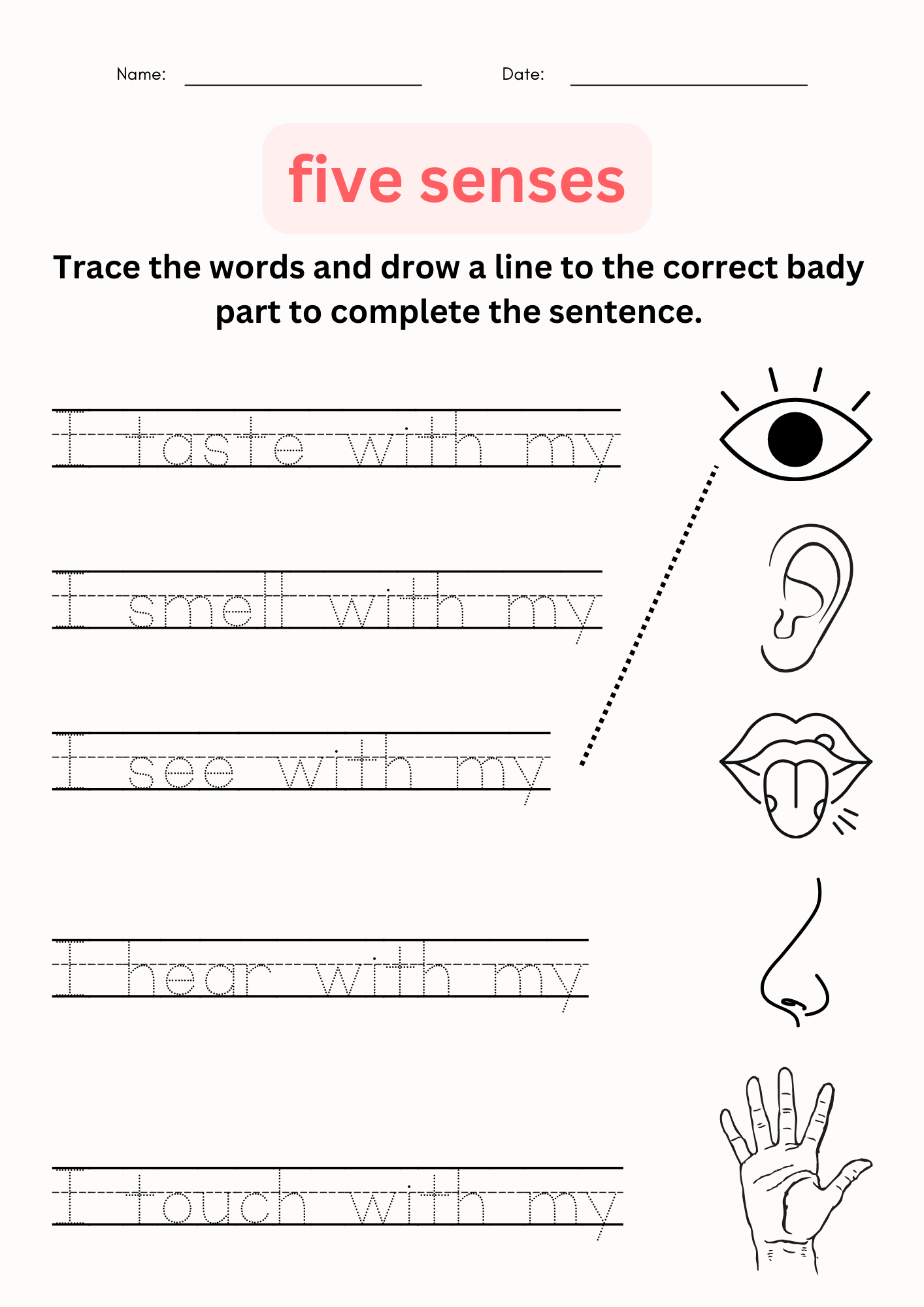 Observing Using The Five Senses Worksheets Science For Kindergarten Made By Teachers