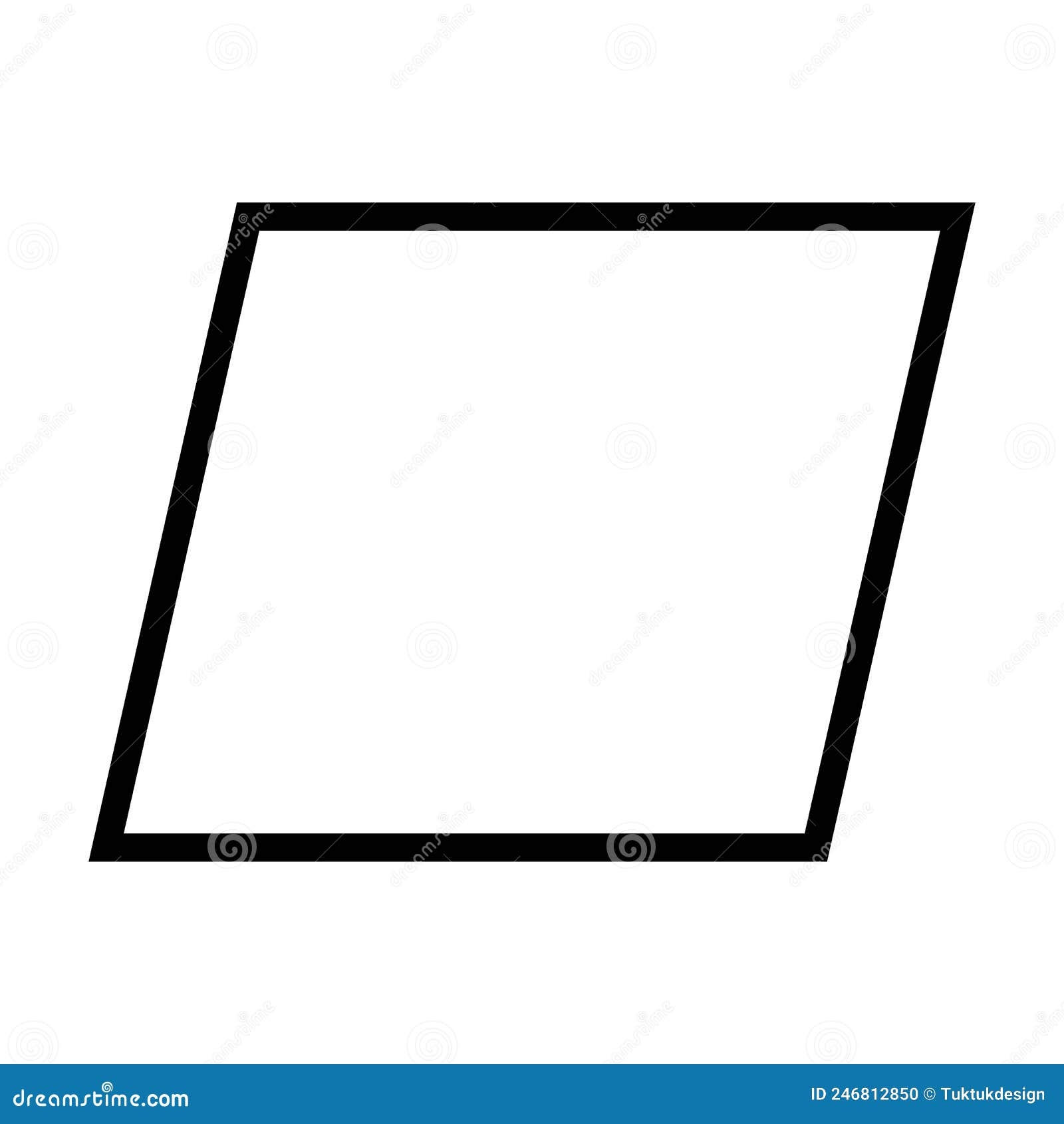 Parallelogram Symbol Shape Vector Icon Outline Stroke Stock Vector Illustration Of Black Silhouette 246812850