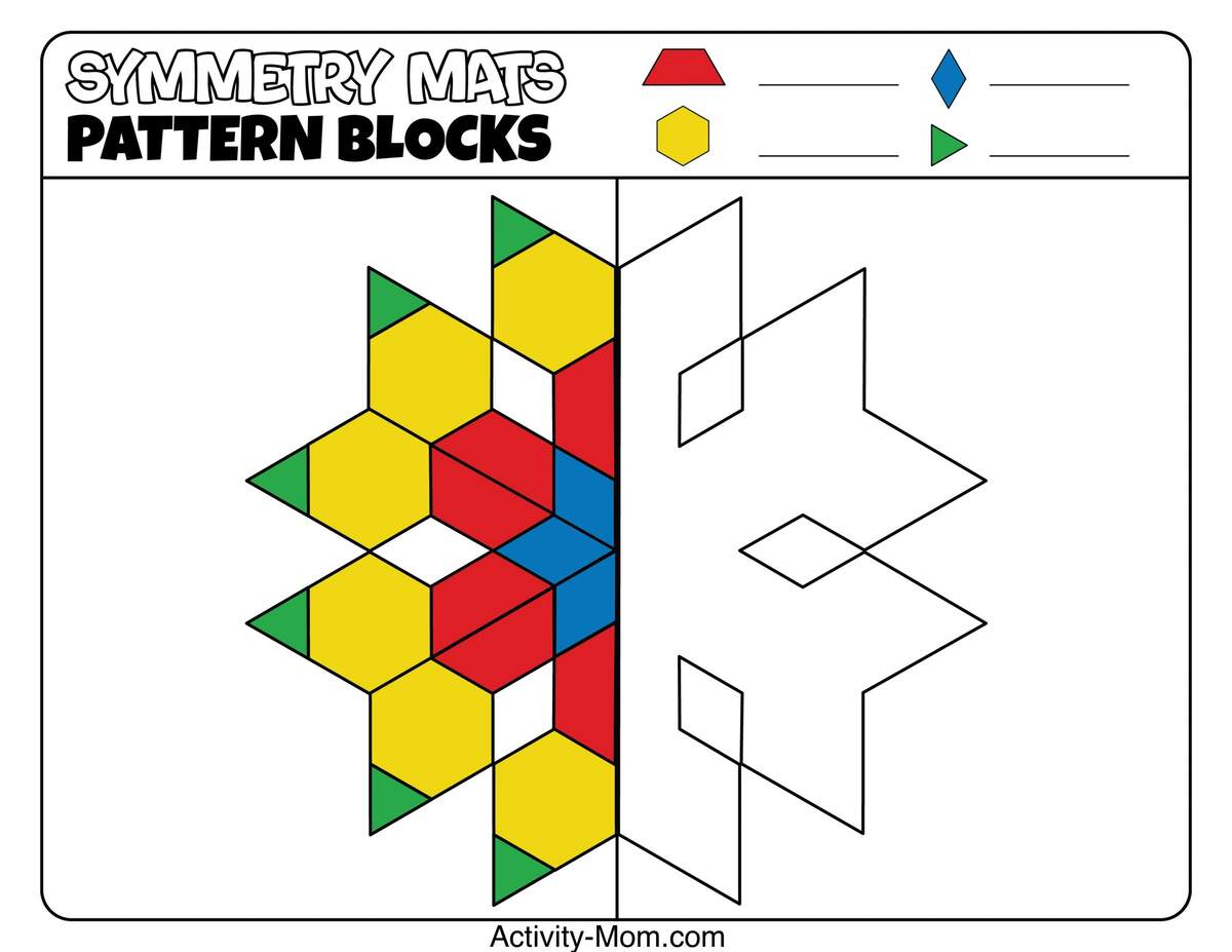Pattern Block Mats Free Printable The Activity Mom Farm Animal Pattern Block Cards Teach Beside Me