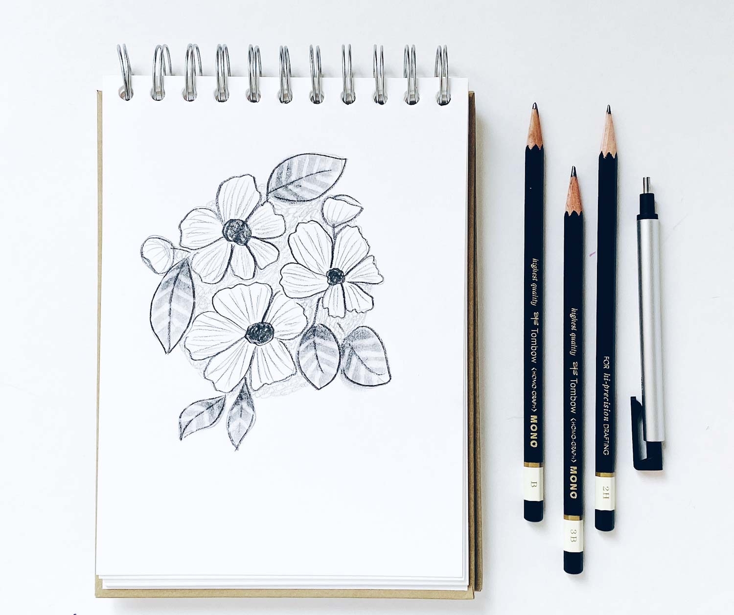 Pencil Shading Techniques For Drawing Realistic Flowers Tombow USA Blog