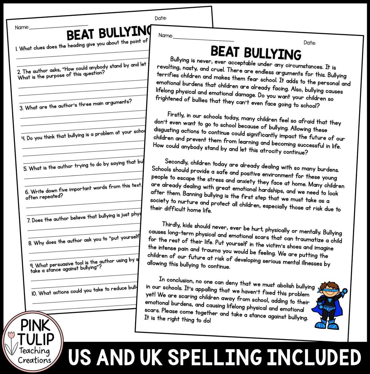 Persuasive Text Examples Ten Reading Samples With Comprehension Etsy