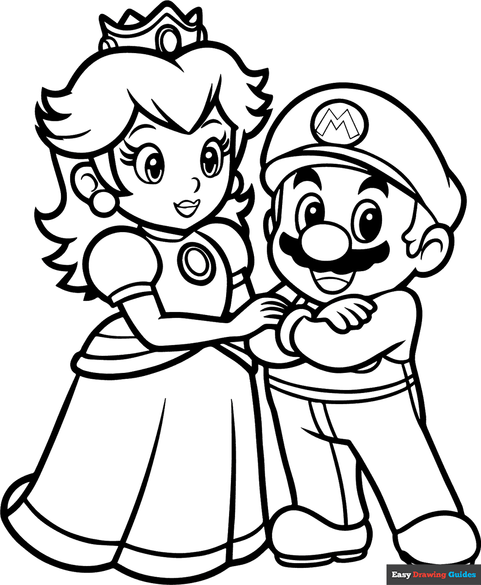 Princess Peach Coloring Pages For Kid 11 Printable Sheets