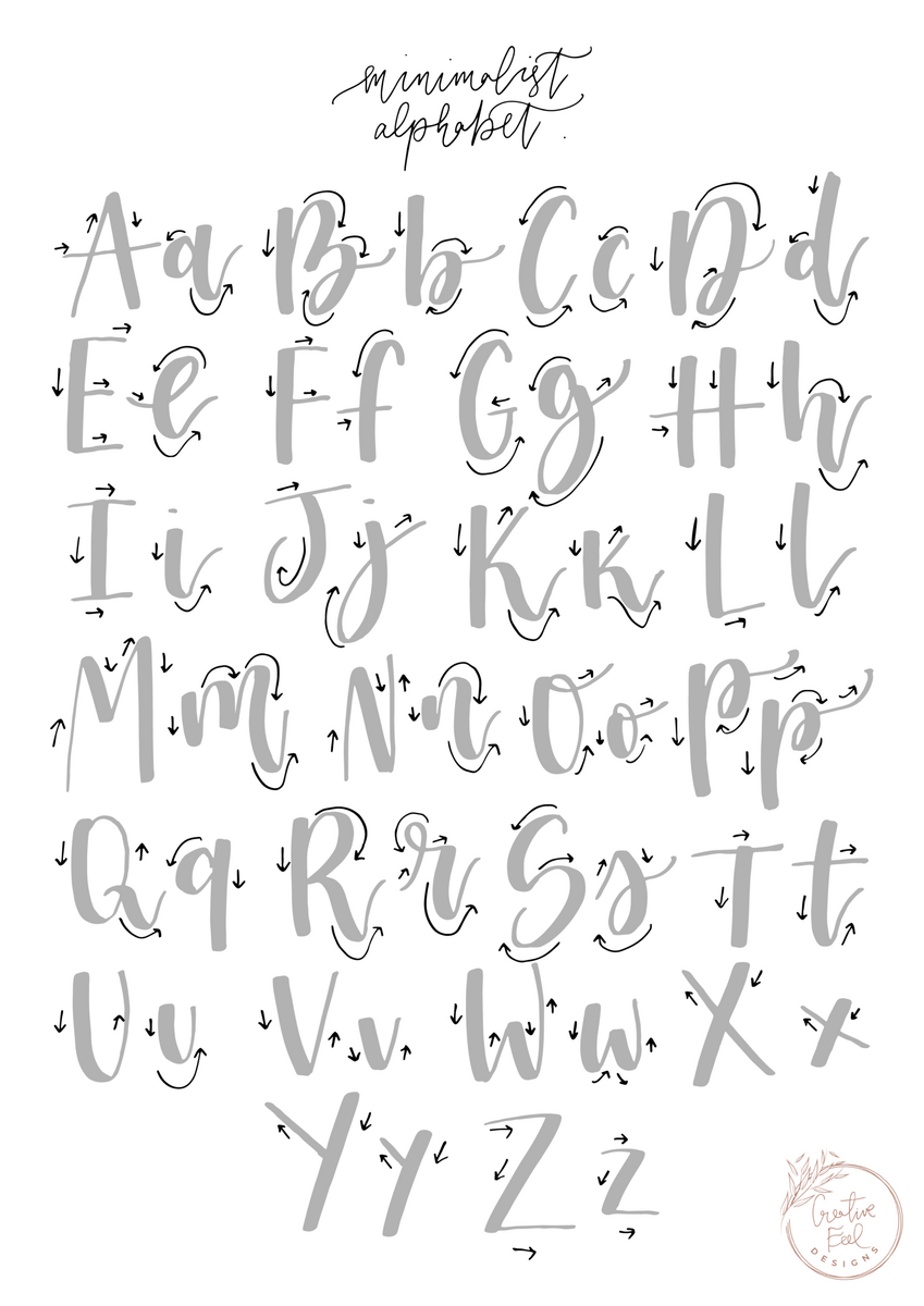 Printable Calligraphy Alphabet Worksheet Learn Calligraphy Easily Printable Calligraphy Alphabet Worksheet Learn Calligraphy Easily