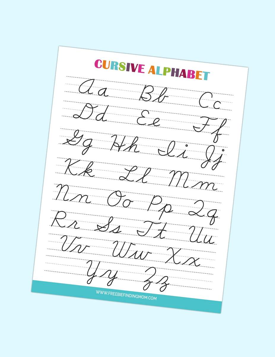 Printable Cursive Alphabet Chart PDF Upper And Lowercase Letters Cursive Capital Letters Practice Sheets Free Printable Worksheets