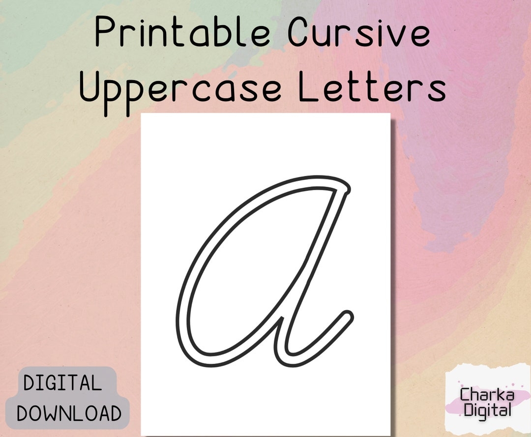 Printable Cursive Alphabet Uppercase Letters Cursive Capital Letters Digital Alphabet Letters ABC Print Etsy Printable Cursive Alphabet Uppercase Letters Cursive Capital Letters Digital Alphabet Letters ABC Print Etsy