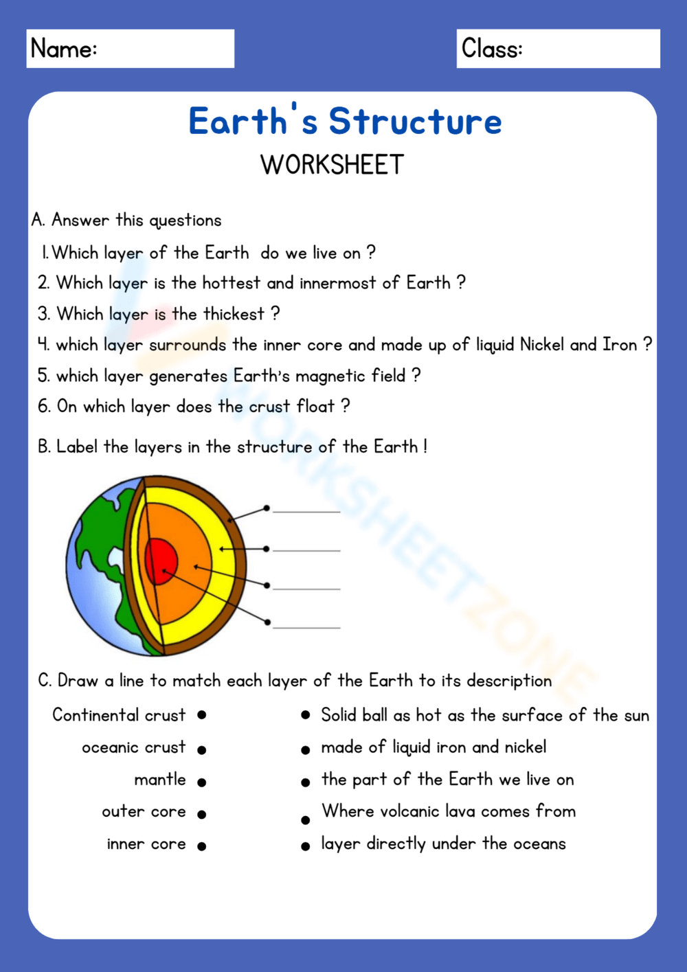 Printable Earth Science Worksheets Printable Earth Science Worksheets