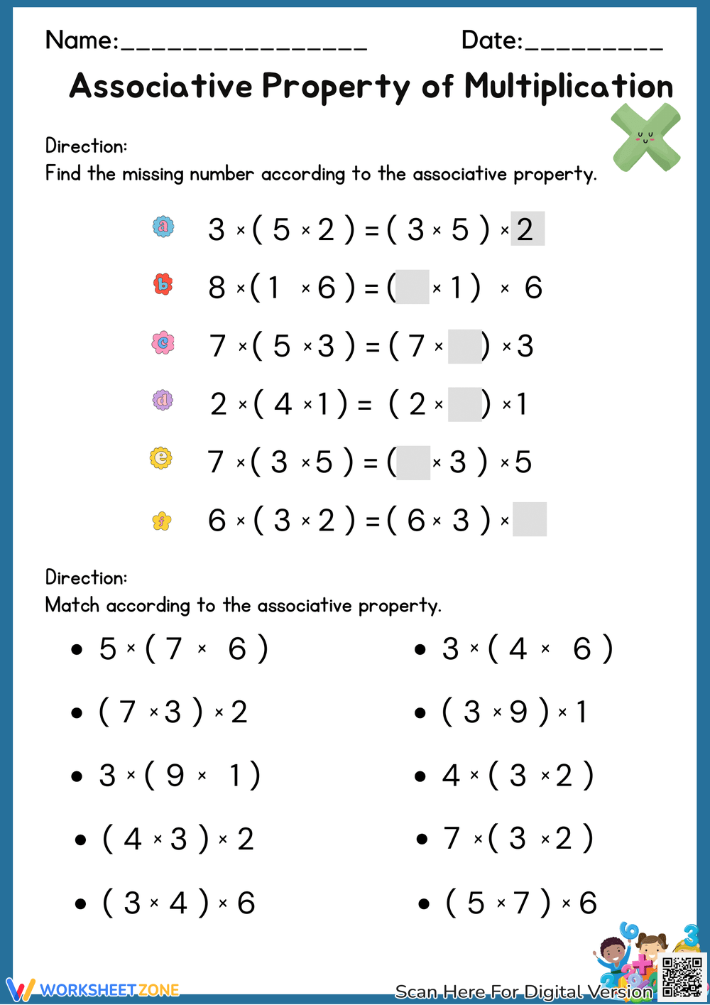 Printable Grade 4 Associative Property Of Multiplication Worksheets Printable Grade 4 Associative Property Of Multiplication Worksheets