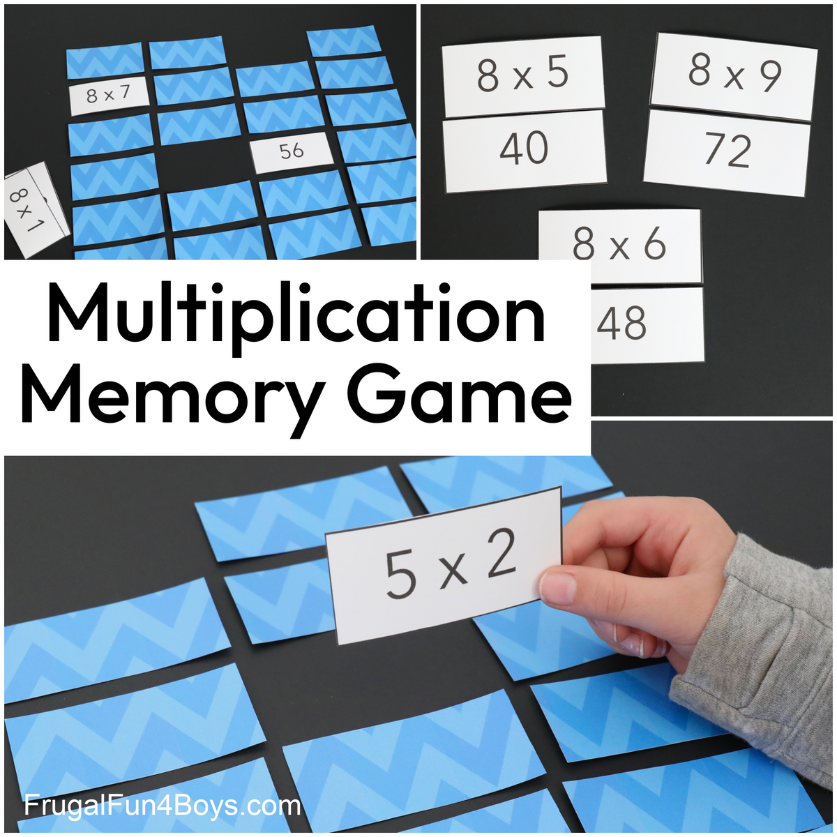 Printable Multiplication Tables Memory Game Frugal Fun For Boys And Girls Printable Multiplication Tables Memory Game Frugal Fun For Boys And Girls