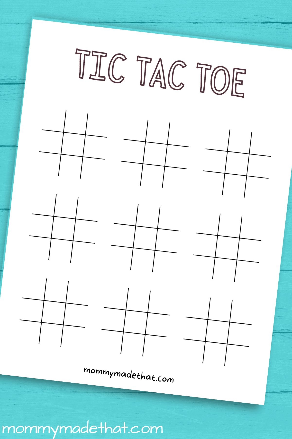 Printable Tic Tac Toe Boards Free Printable Templates