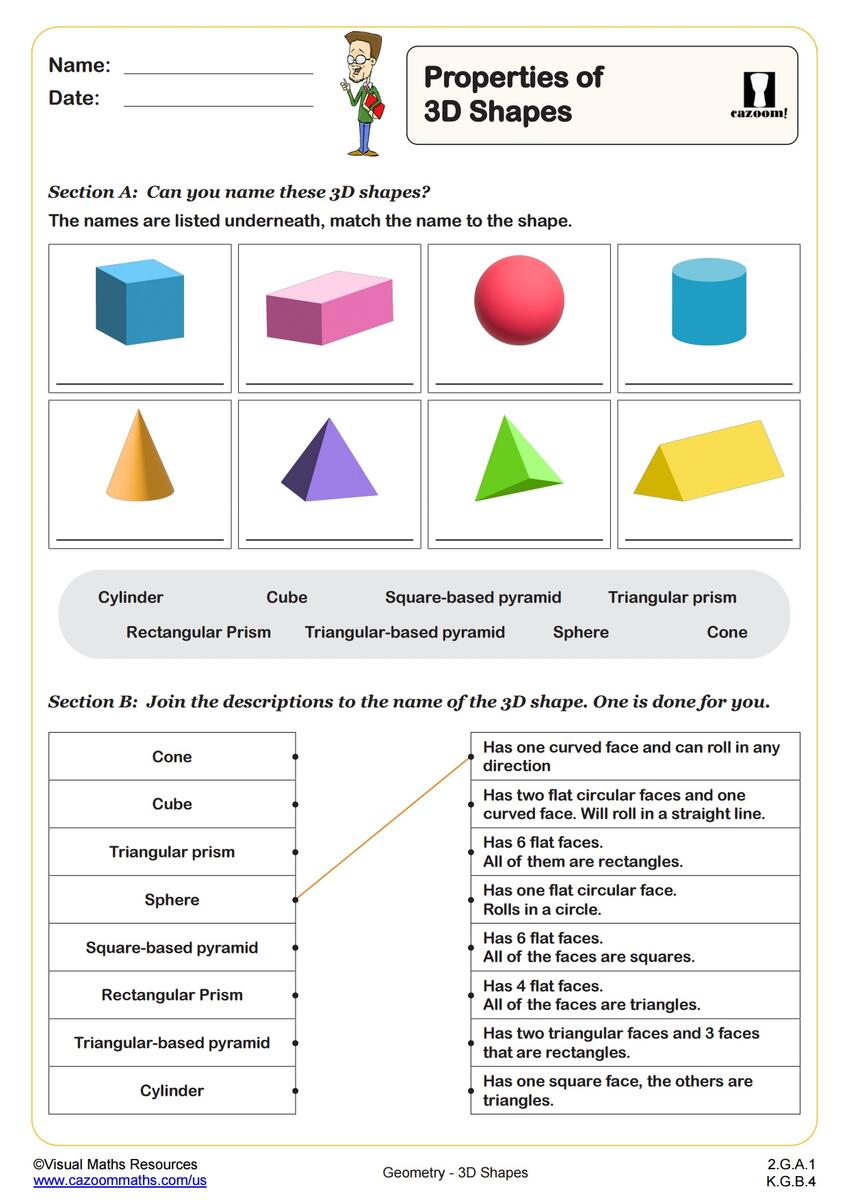 Edges Vertices Worksheets Www Grade1to6