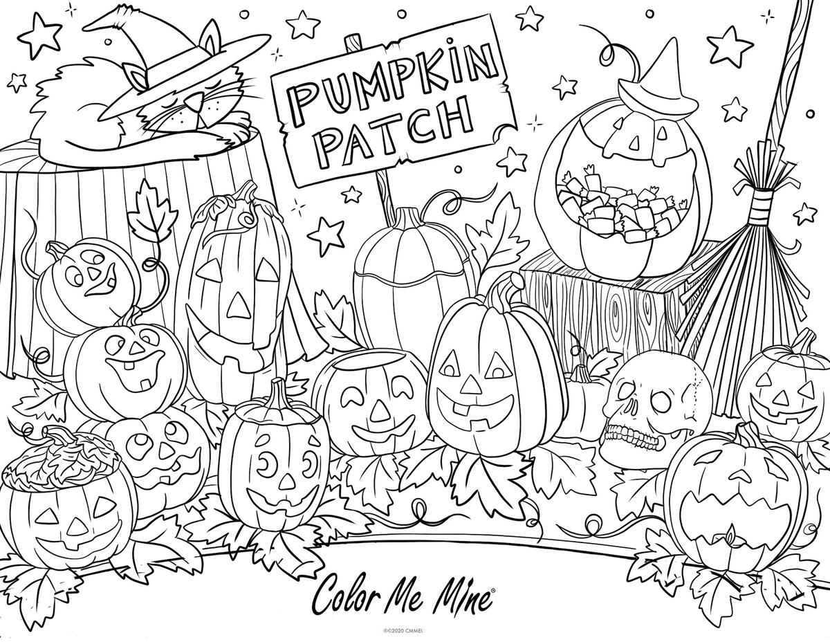 Pumpkin Patch Coloring Sheet Color Me Mine Pumpkin Patch Coloring Sheet Color Me Mine