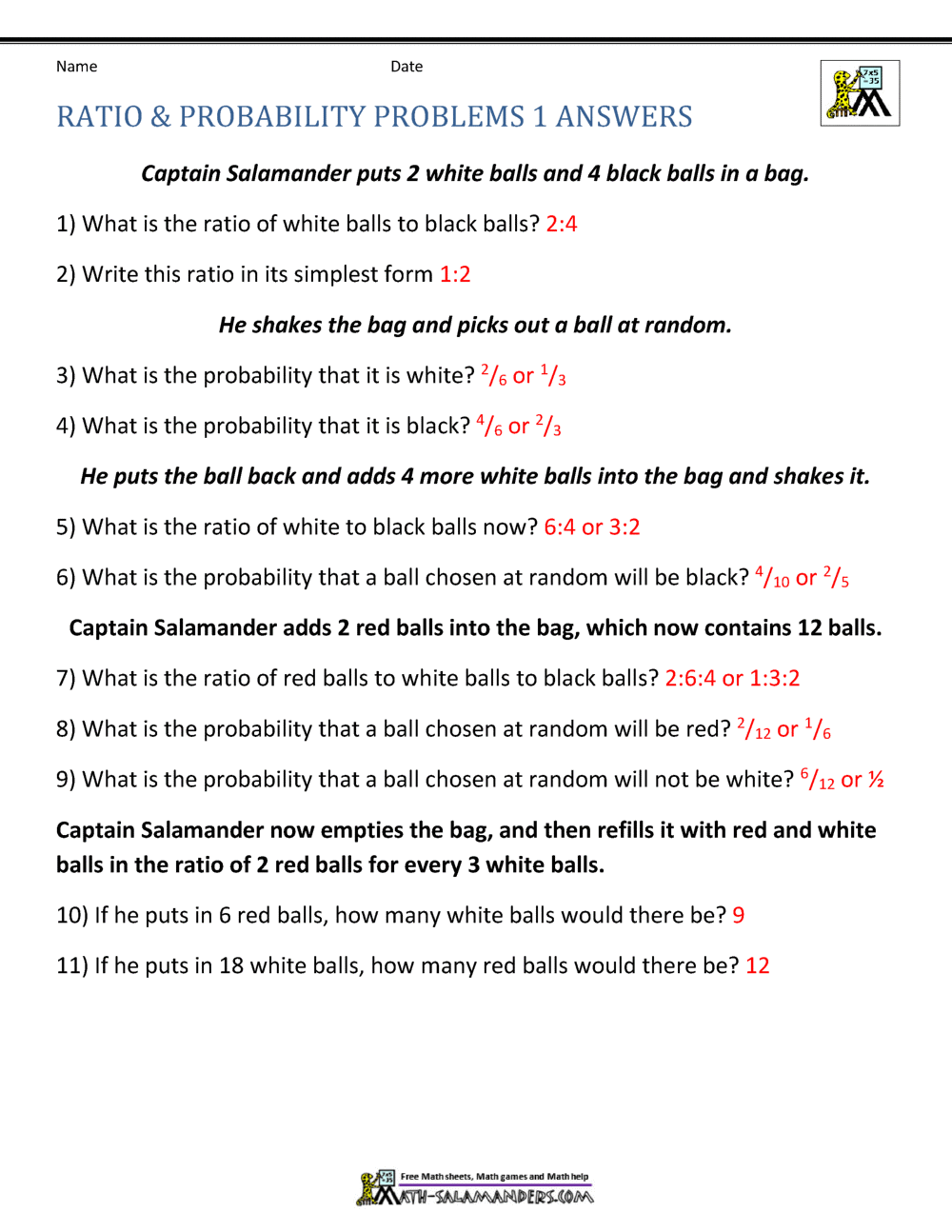 Ratio Word Problems Ratio Word Problems