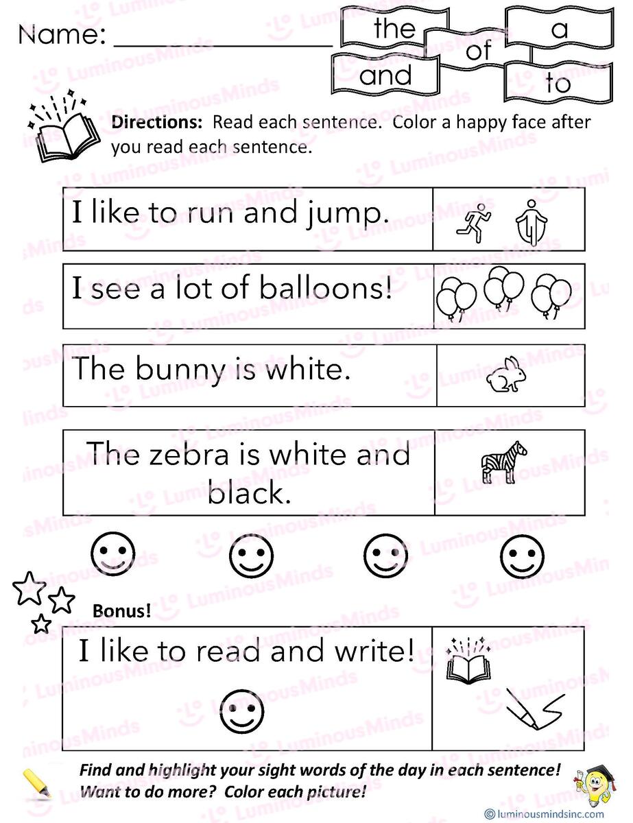 Kindergarten Reading Comprehension Worksheets Superstar Worksheets