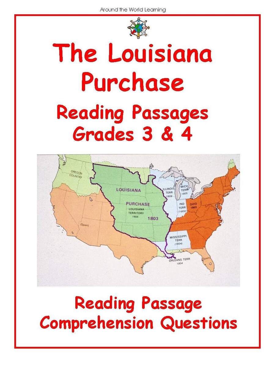 Reading Passage Louisiana Purchase Grades 3 4 TPT
