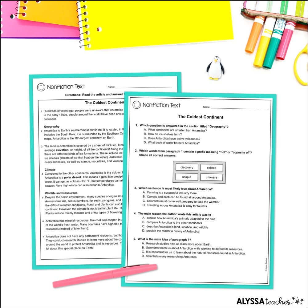 Reading SOL Practice Passages For 4th Grade Alyssa Teaches Reading SOL Practice Passages For 4th Grade Alyssa Teaches
