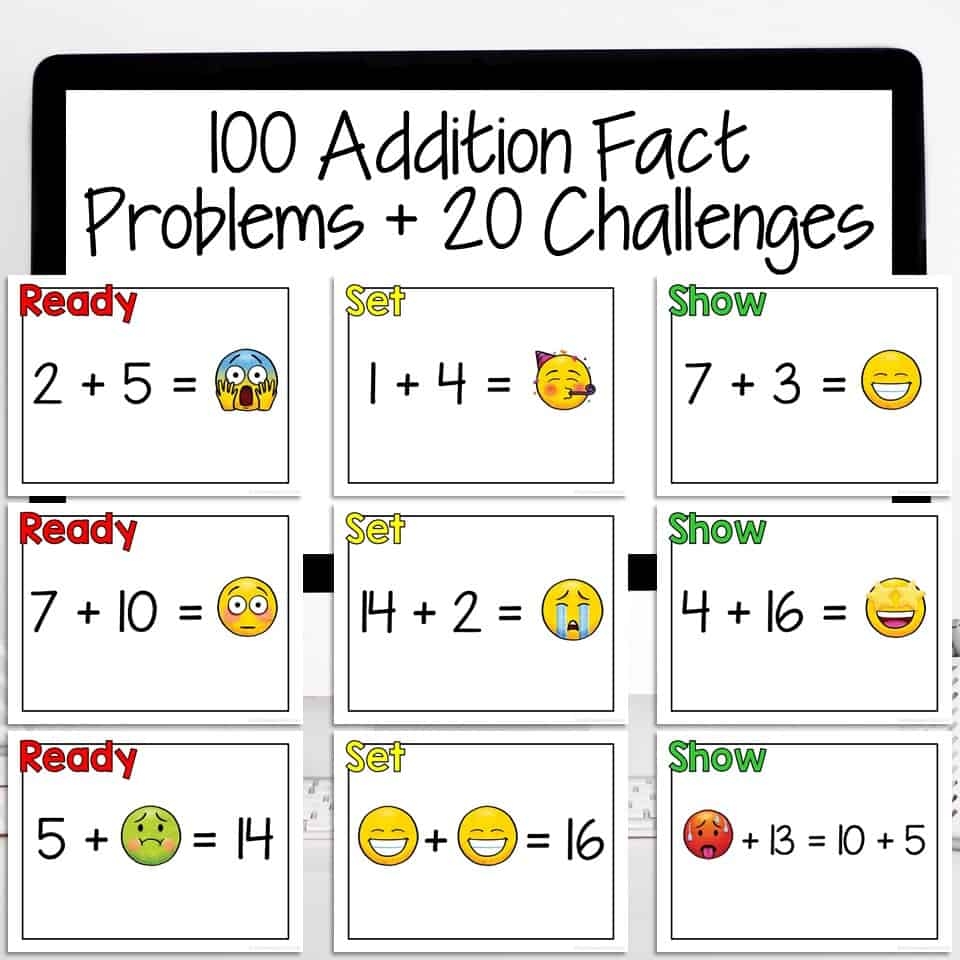 Ready Set Show Emoji Addition Facts Ready Set Show Emoji Addition Facts