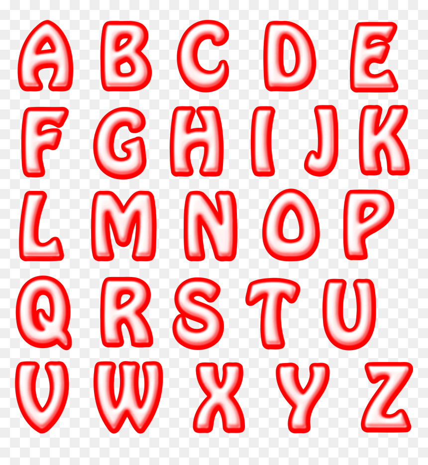 Red Alphabet Letters Vector Clipart Image Red Alphabet Clip Art HD Png Download Vhv