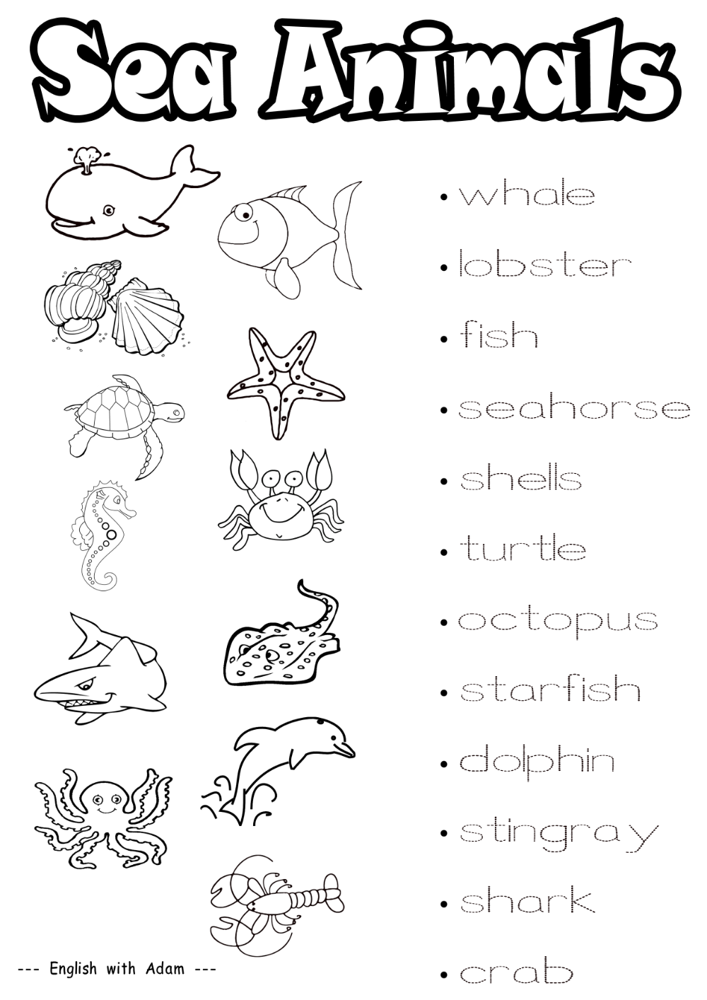 Sea Animal Printable Worksheet Animal Worksheets Sea Animals Worksheets Library Sea Animal Printable Worksheet Animal Worksheets Sea Animals Worksheets Library