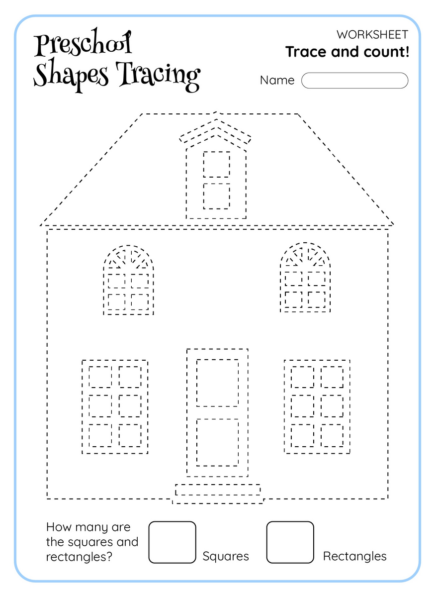Shape Tracing Worksheets Free 11 Free PDF Printables Printablee