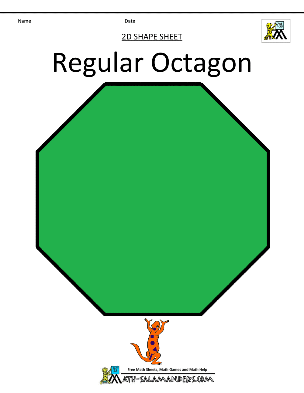 Shapes For Kids Regular Polygons