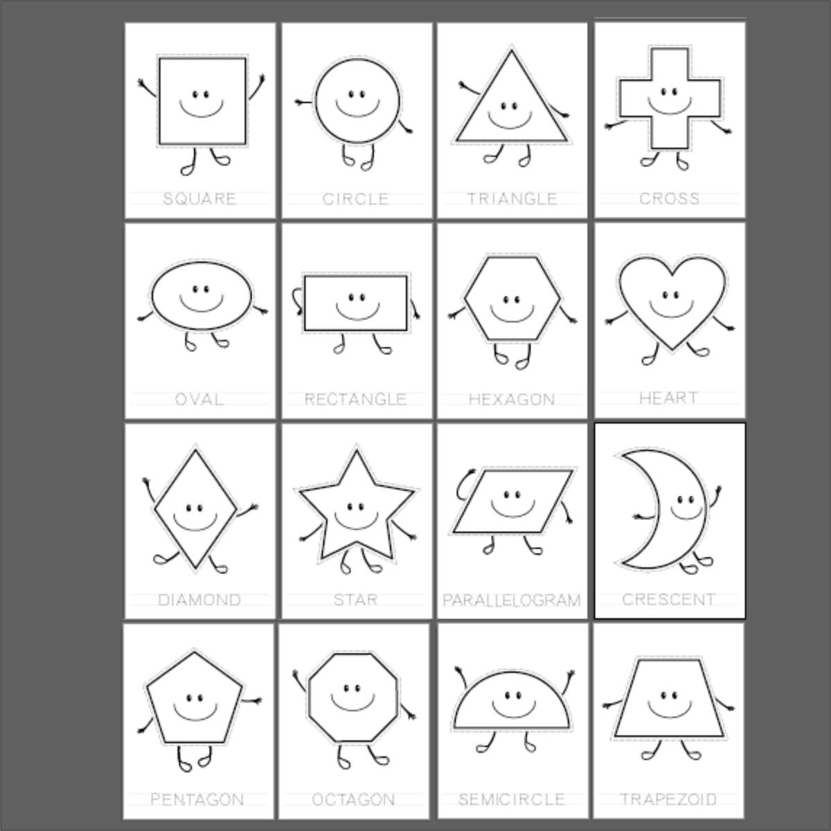 Shapes Printable Coloring Pages Worksheets For Kids Learning Shapes Homeschool Printable Presch Made By Teachers