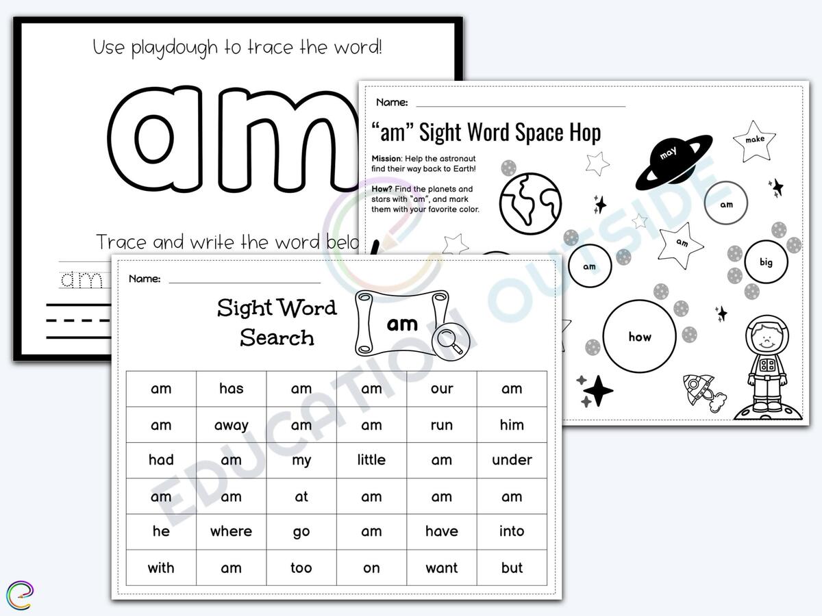 Sight Word Am 1st Grade Worksheets Home Schooling Kindergarten Learning Activities Reading Printable Sight Words Teaching Resources Etsy Israel Photos On Anything And Everything Special Education 731 Worksheets Library