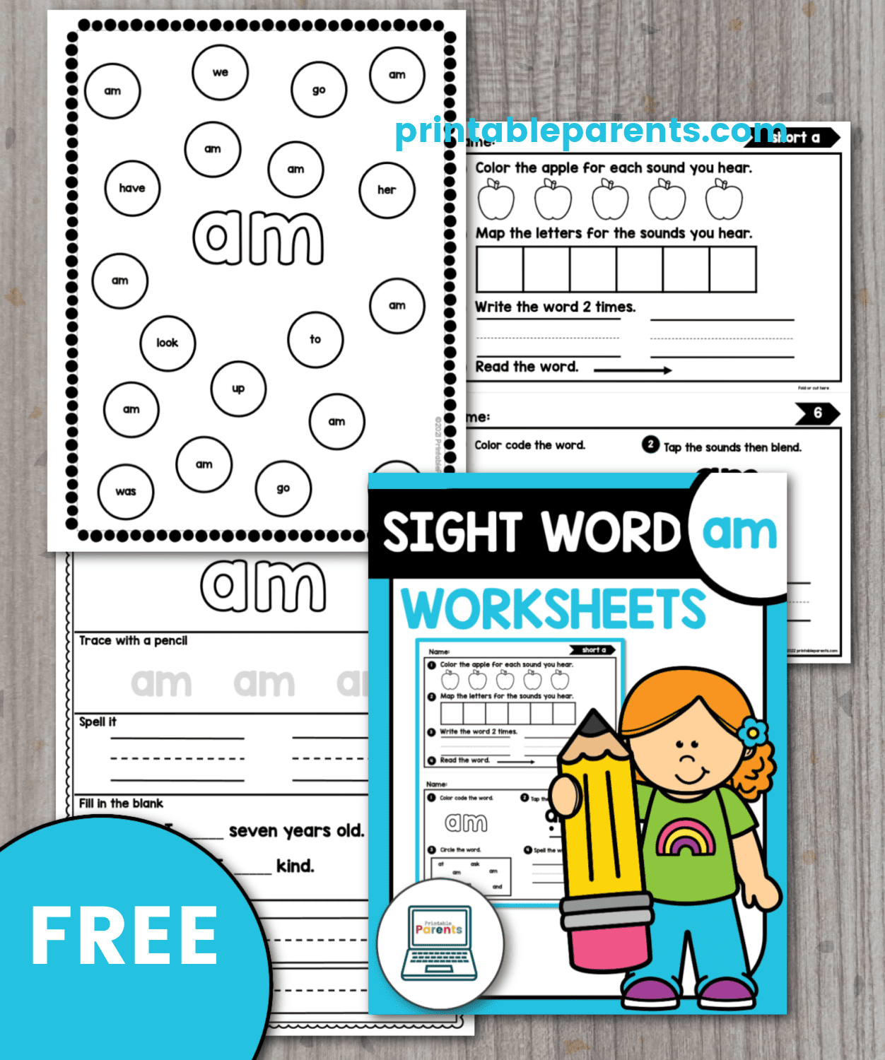 Sight Word Am Worksheets Printable Parents Sight Word Am Worksheets Printable Parents