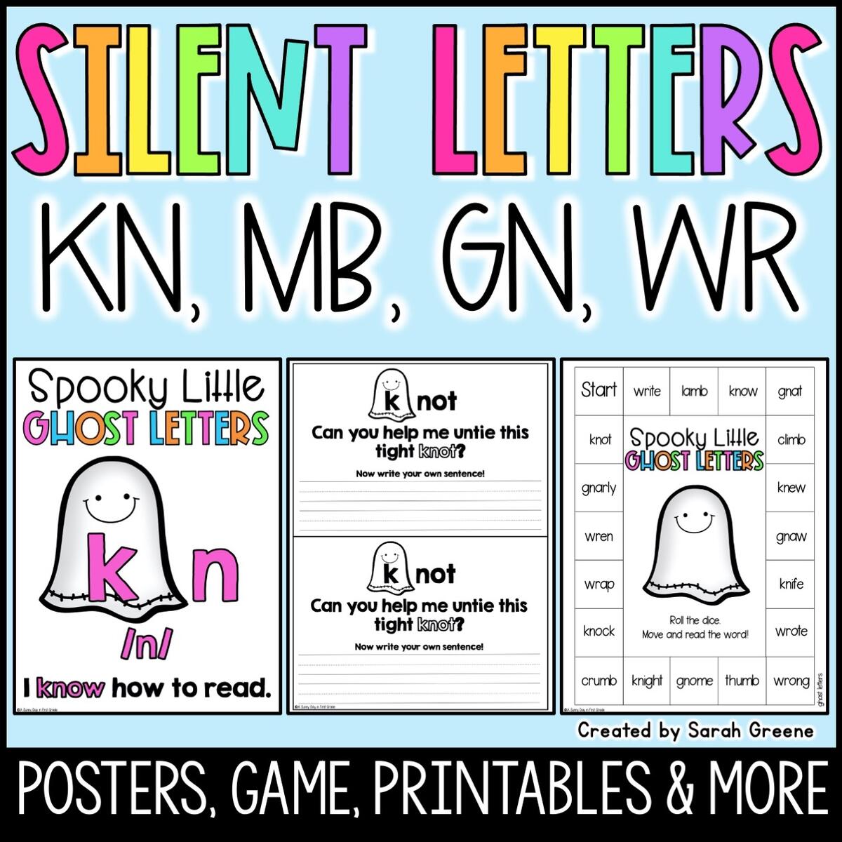 Silent Letters KN WR GN MB Center Game Worksheets And More Made By Teachers