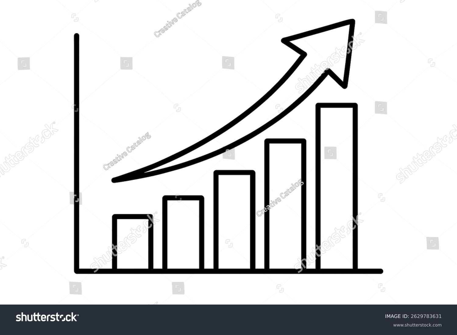 Simple Growth Chart Graph Coloring Page Stock Illustration 2629783631 Shutterstock