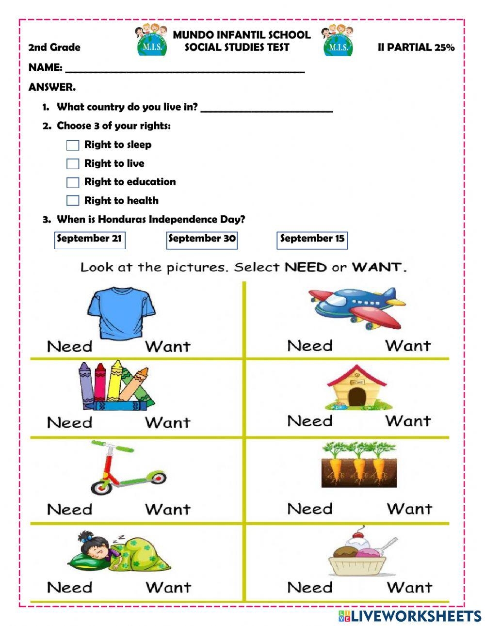 Social Studies Online Exercise For 2nd Grade Worksheets Library Summer Early Finishers 2nd Grade Social Studies Wants Vs Worksheets Library