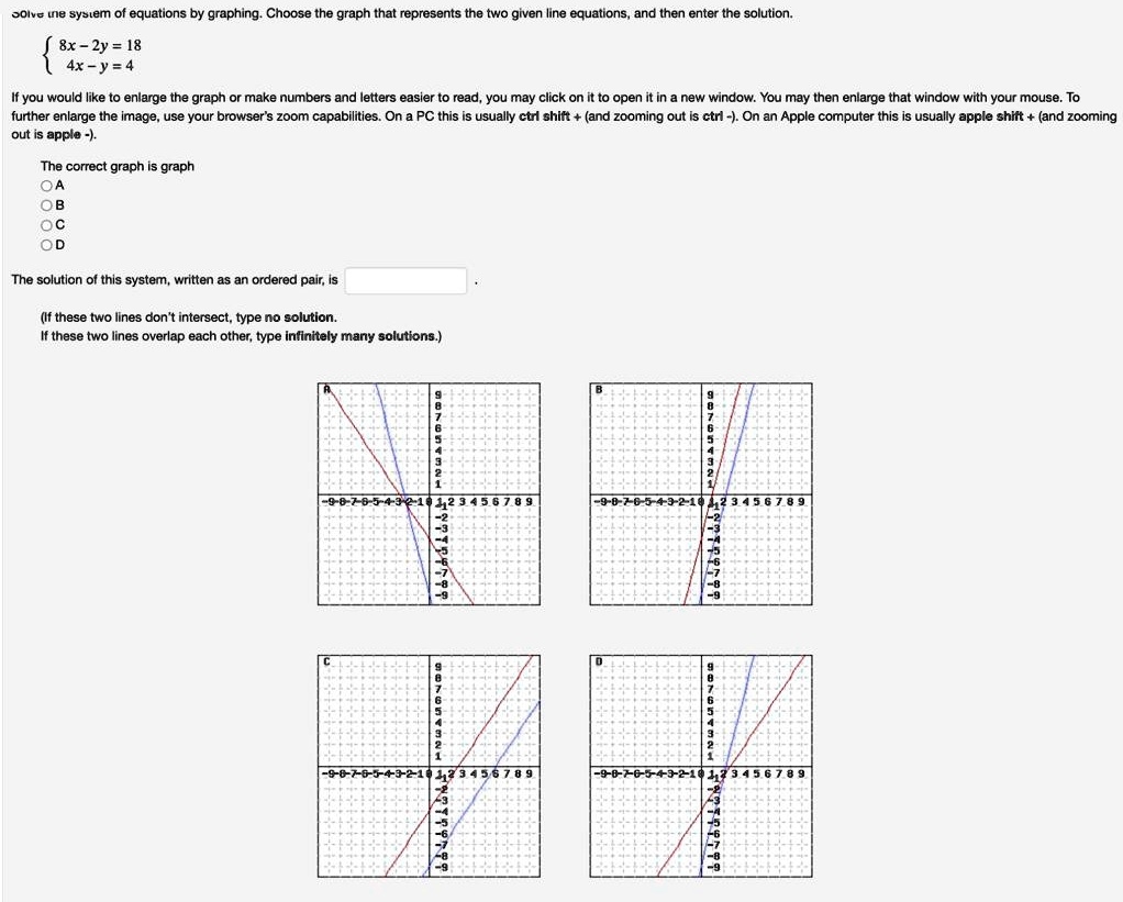 Solve The System Of Equations By Graphing Choose The Graph Edia AI Platform For Student Outcomes