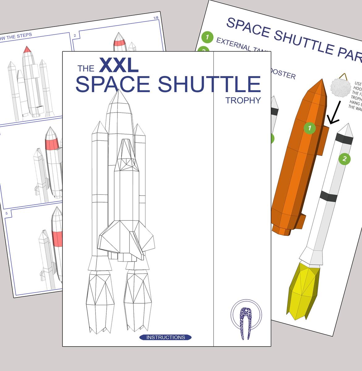 Space Shuttle Papercraft Nasa DIY 3D Space Ship Rocket Low Poly 3D Rocket Paper Mask DIY Loft Decor Paper Craft Model Paper Statue Etsy Israel