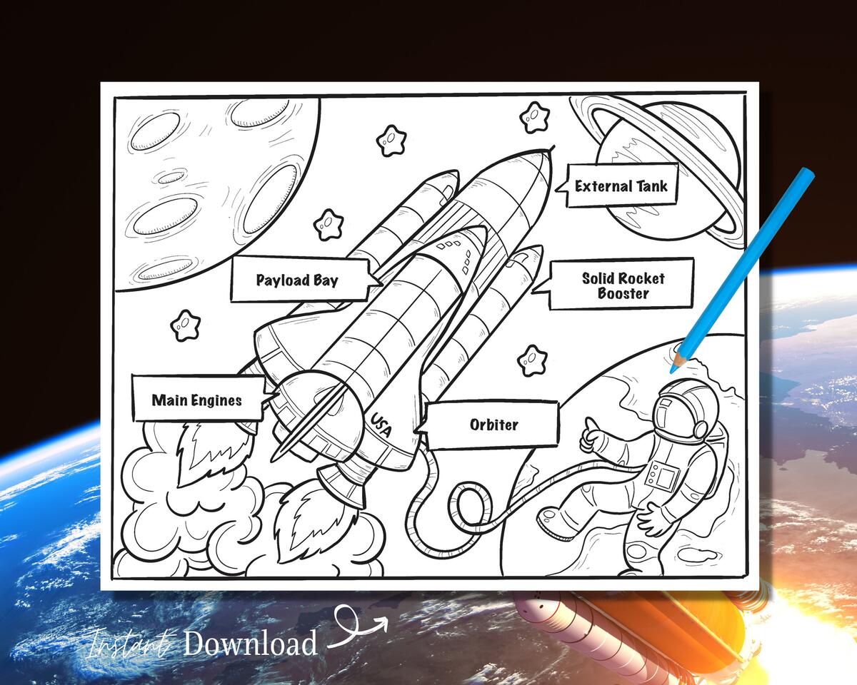Space Shuttle Information Quiz Worksheet For Kids Study