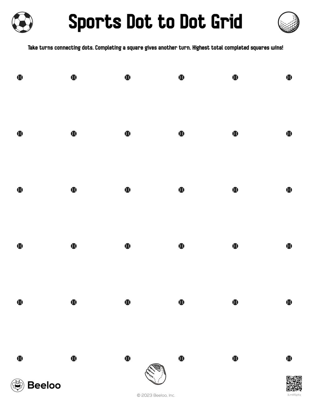 Sports Dot To Dot Grid Beeloo Printable Crafts And Activities For Kids Sports Dot To Dot Grid Beeloo Printable Crafts And Activities For Kids