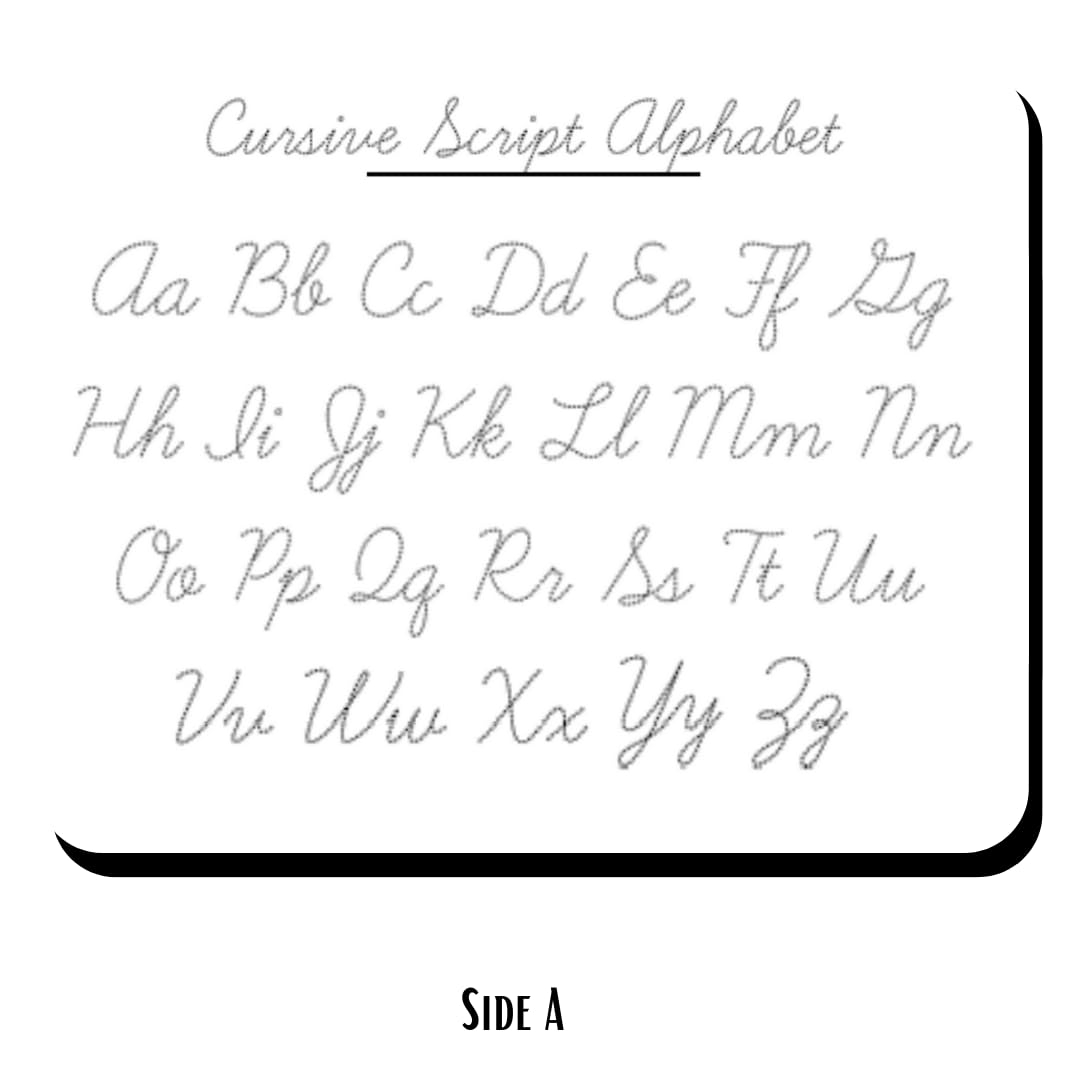 Stara Kids Cursive Letters Tracing Board Practice 8 X 10 MDF Wood Double Sided Erasable Kids Writing Board Amazon In Home Kitchen