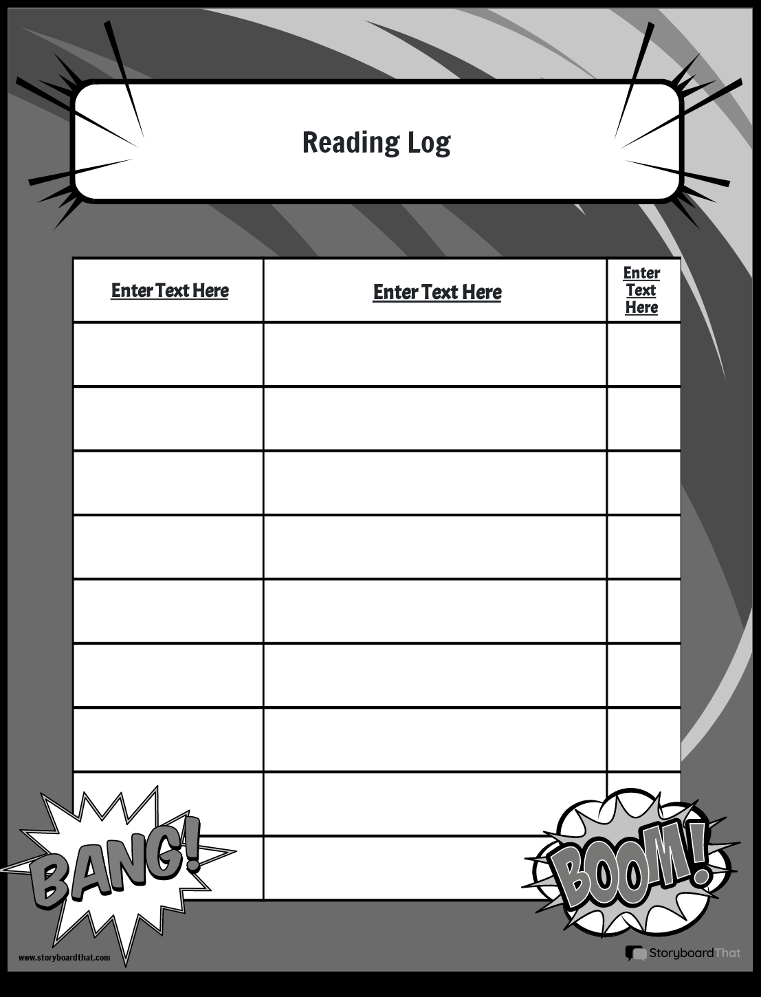 Free Printable Reading Log Template Bullet Journal Traditional Worksheets Library