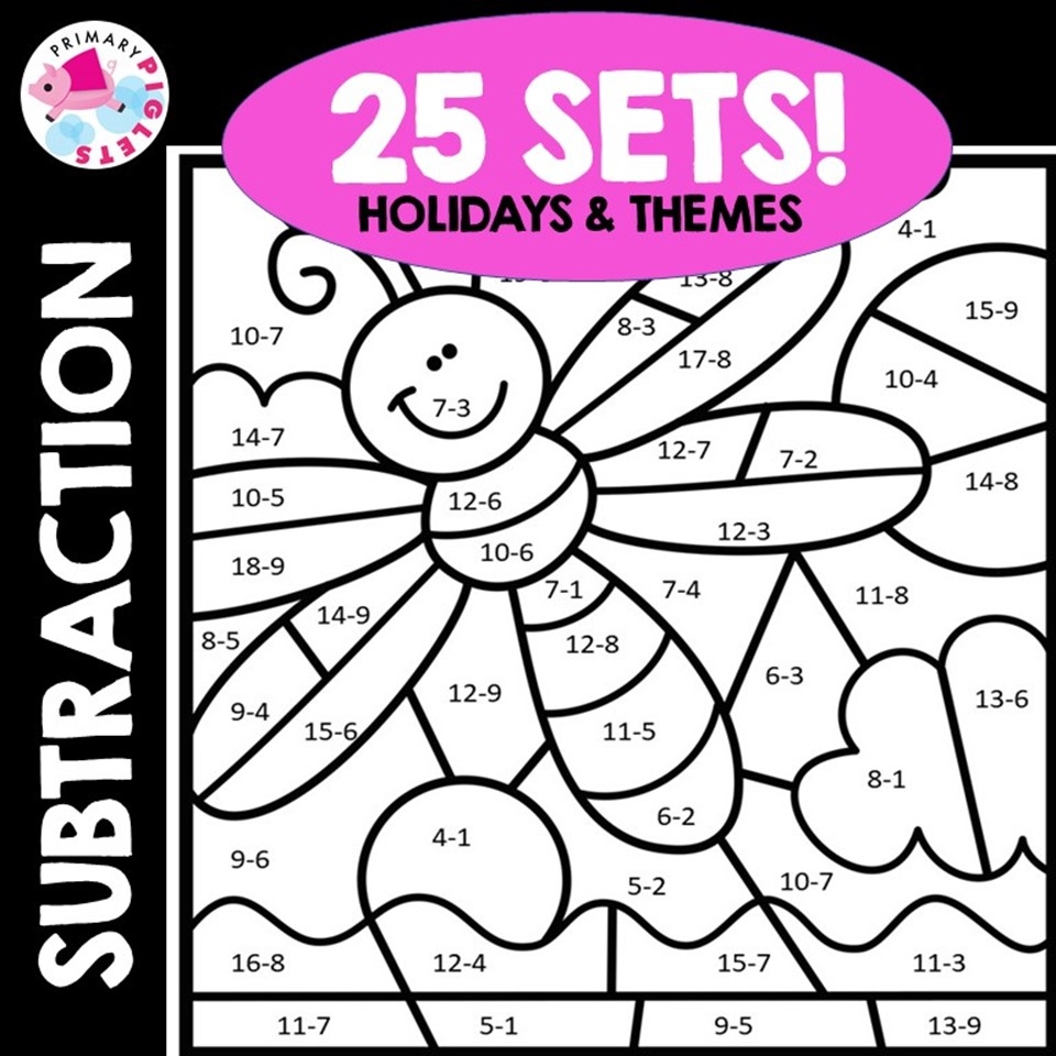 SUBTRACTION COLOR BY CODE SUBTRACTION COLOR BY NUMBER COLOR BY CODE SUBTRACTION Made By Teachers