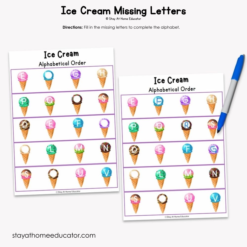 Summer Letter Recognition Activities Pack Stay At Home Educator